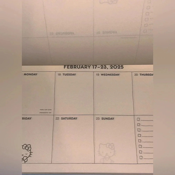 Hello Kitty 17 Month Desktop Calendar for 2025 Made by Sanrio - Picture 6 of 9